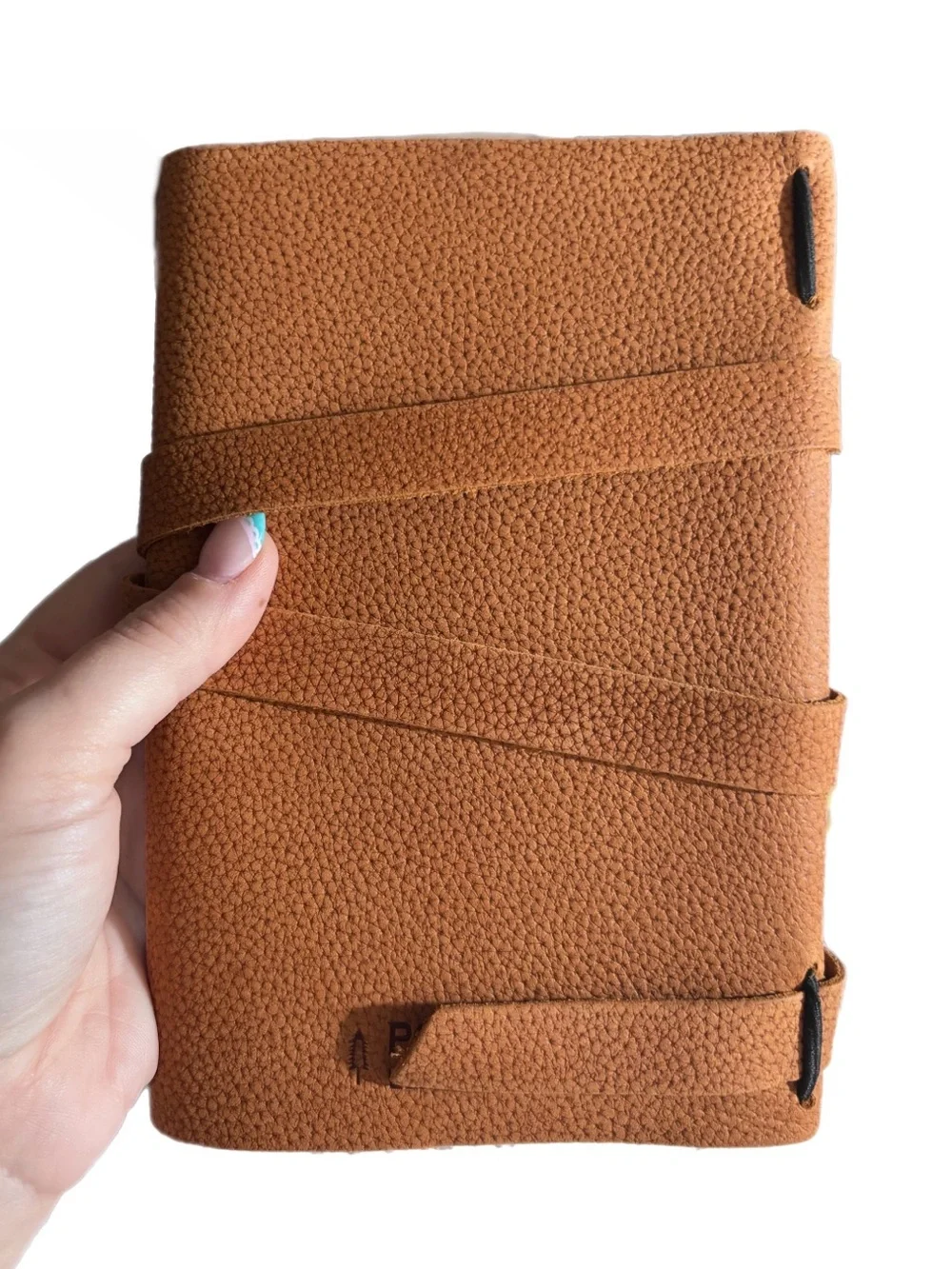 Portland Leather Floater Peach Medium Wrap Journal